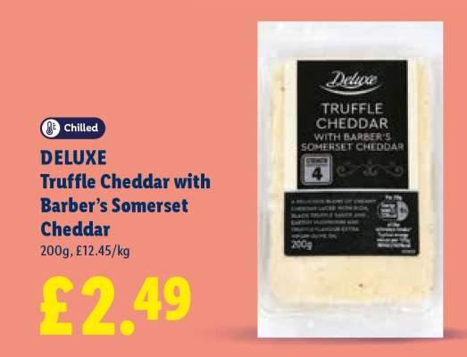 DELUXE Truffle Cheddar with Barber’s Somerset Cheddar