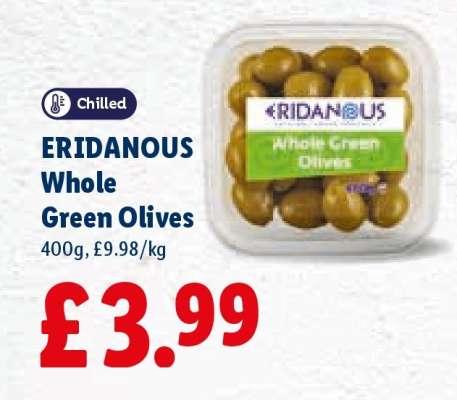 Eridanous Whole Green Olives