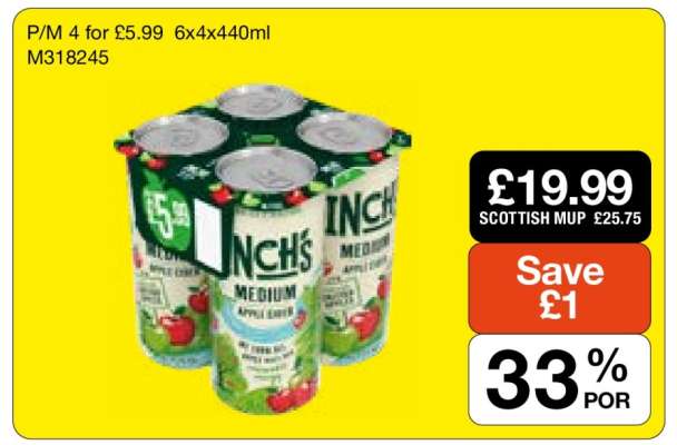 Inch's Medium Apple Cider