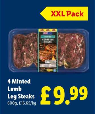 4 Minted Lamb Leg Steaks