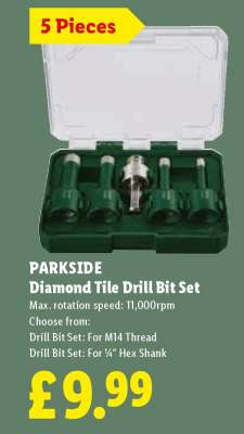 PARKSIDE Diamond Tile Drill Bit Set