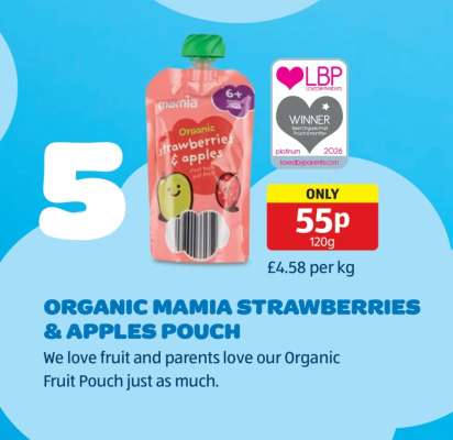 ORGANIC MAMIA STRAWBERRIES & APPLES POUCH