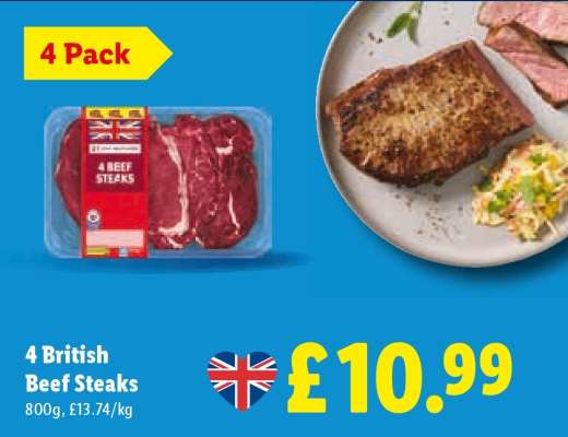 4 British Beef Steaks