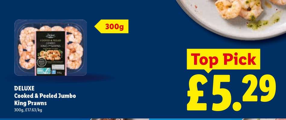 DELUXE Cooked & Peeled Jumbo King Prawns