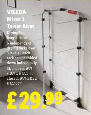 Vileda Mixer 3 Tower Airer