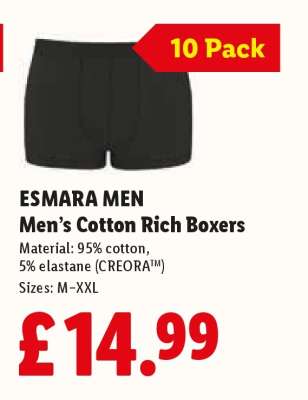 ESMARA MEN Men’s Cotton Rich Boxers