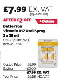 BetterYou Vitamin B12 Oral Spray 2 x 25 ml