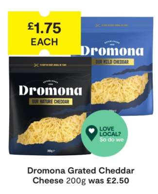 Dromona Grated Cheddar Cheese