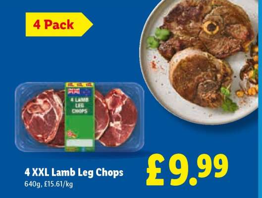 4 XXL Lamb Leg Chops