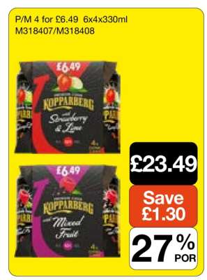 Kopparberg Strawberry & Lime / Mixed Fruit