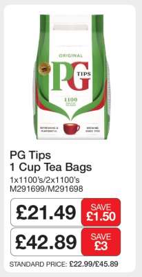 PG Tips 1 Cup Tea Bags