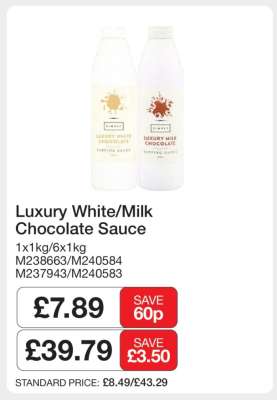 Luxury White/Milk Chocolate Sauce