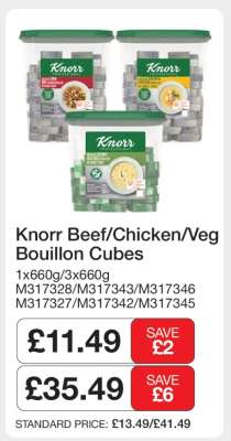 Knorr Beef/Chicken/Veg Bouillon Cubes