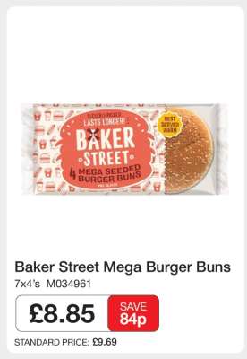 Baker Street Mega Burger Buns