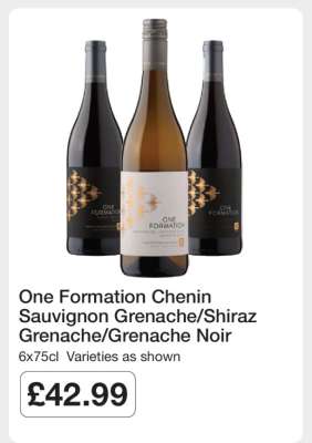 One Formation Chenin Sauvignon Grenache/Shiraz Grenache/Grenache Noir