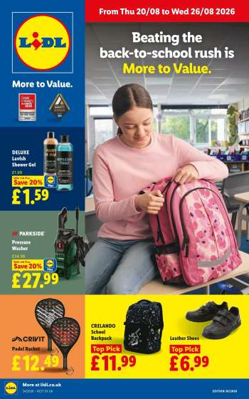 Lidl offer  - 20/08/2026 - 26/08/2026.