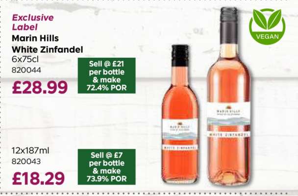 Marin Hills White Zinfandel 6x75cl