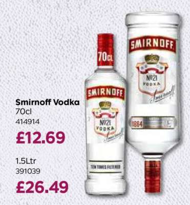 Smirnoff Vodka 70cl