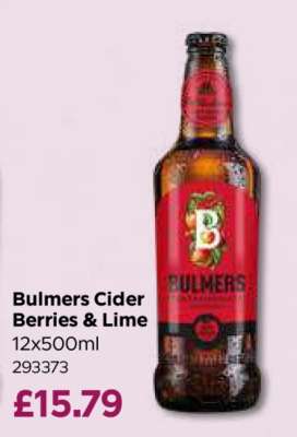Bulmers Cider Berries & Lime