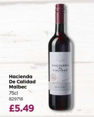 Hacienda De Calidad Malbec