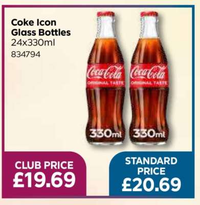 Coke Icon Glass Bottles