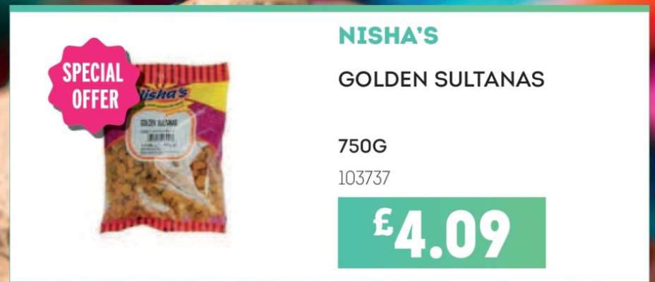 NISHA'S GOLDEN SULTANAS