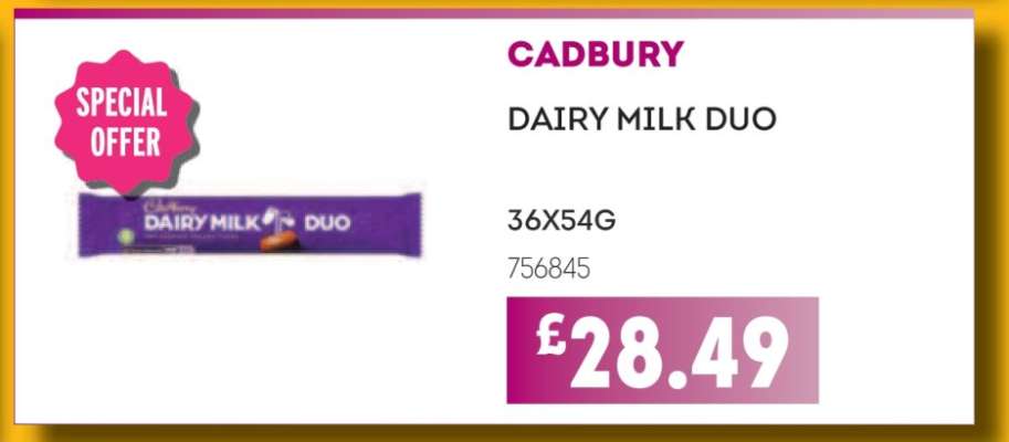 CADBURY DAIRY MILK DUO