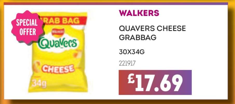 WALKERS QUAVERS CHEESE GRABBAG