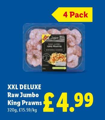XXL DELUXE Raw Jumbo King Prawns