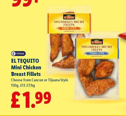 EL TEQUITO Mini Chicken Breast Fillets
