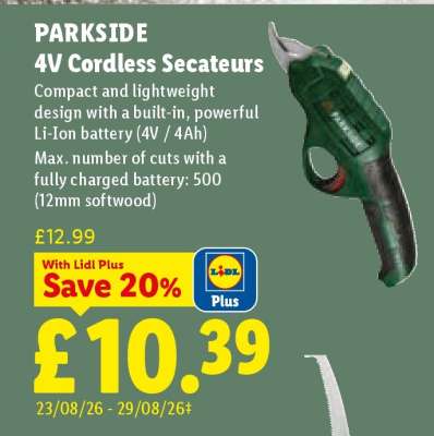 PARKSIDE 4V Cordless Secateurs