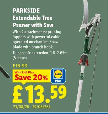 Parkside Extendable Tree Pruner with Saw