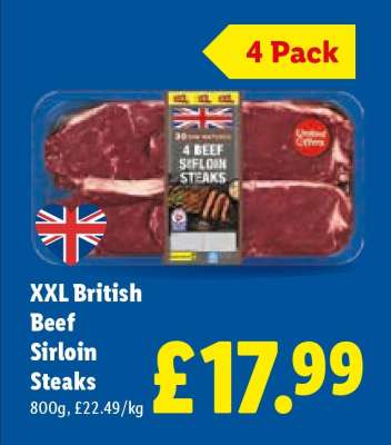 XXL British Beef Sirloin Steaks
