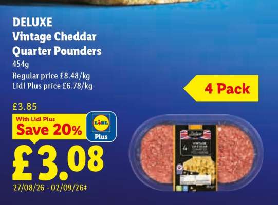 DELUXE Vintage Cheddar Quarter Pounders