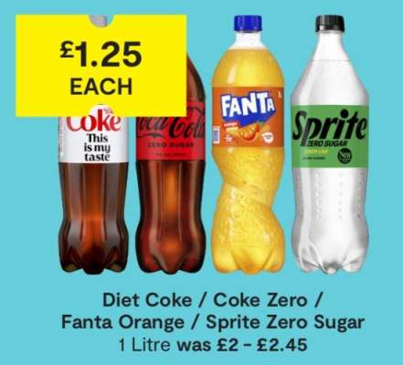 Diet Coke / Coke Zero / Fanta Orange / Sprite Zero Sugar