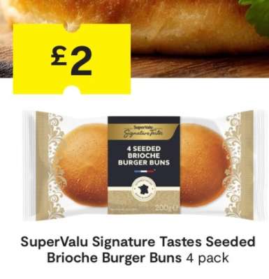 SuperValu Signature Tastes Seeded Brioche Burger Buns