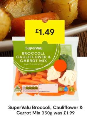 SuperValu Broccoli, Cauliflower & Carrot Mix 350g