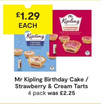 Mr Kipling Birthday Cake / Strawberry & Cream Tarts