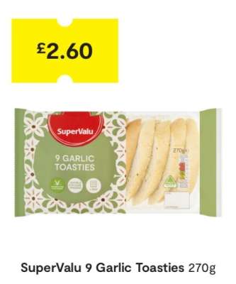 SuperValu 9 Garlic Toasties