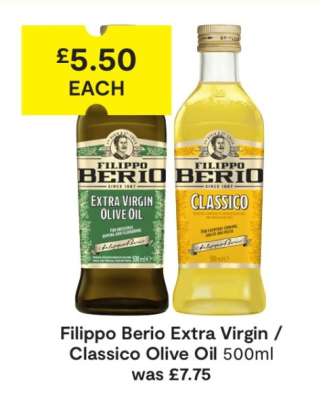 Filippo Berio Extra Virgin / Classico Olive Oil