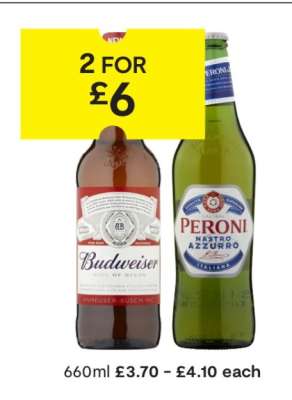 Budweiser & Peroni Nastro Azzurro