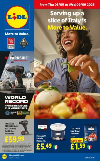Lidl offer  - 03/09/2026 - 09/09/2026.