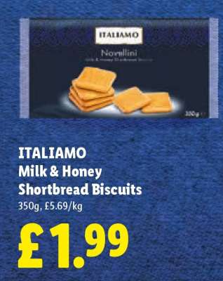ITALIAMO Milk & Honey Shortbread Biscuits