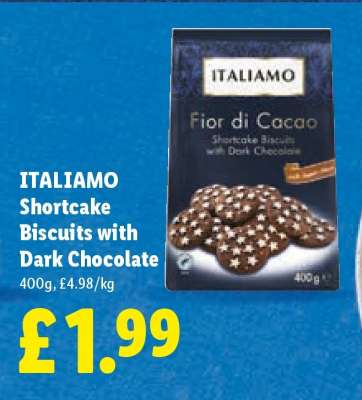 ITALIAMO Shortcake Biscuits with Dark Chocolate