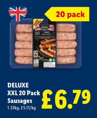 DELUXE XXL 20 Pack Sausages
