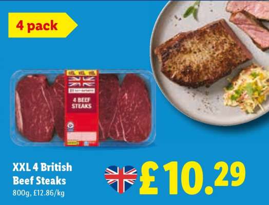 XXL 4 British Beef Steaks