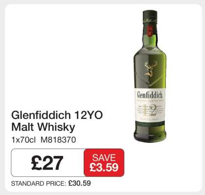 Glenfiddich 12YO Malt Whisky