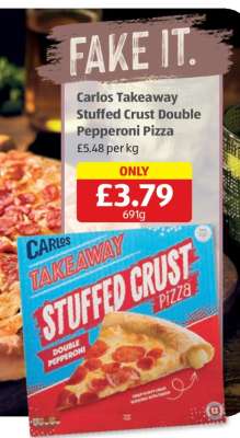 Carlos Takeaway Stuffed Crust Double Pepperoni Pizza