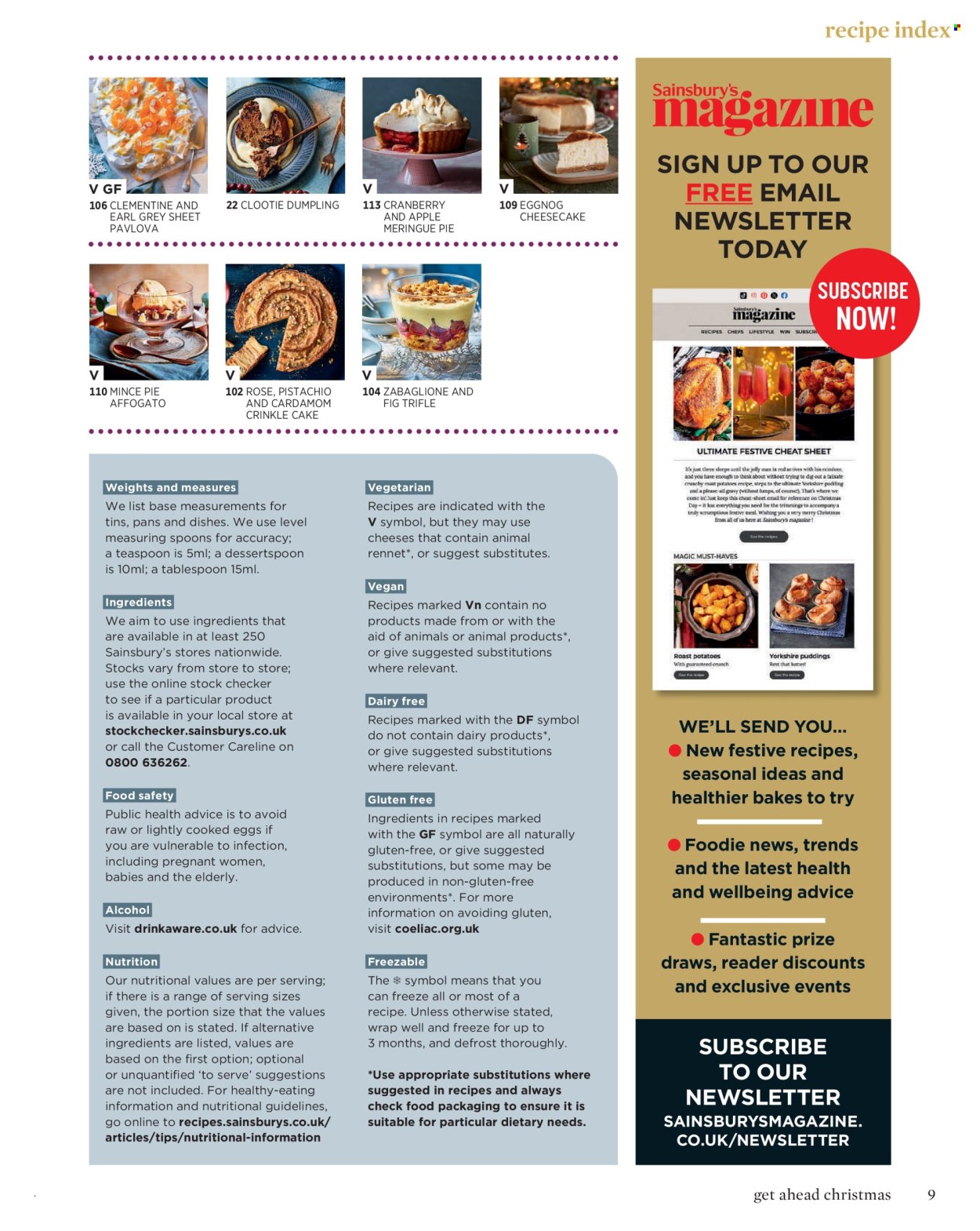 Sainsbury's offer. Page 9