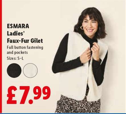 ESMARA Ladies’ Faux-Fur Gilet